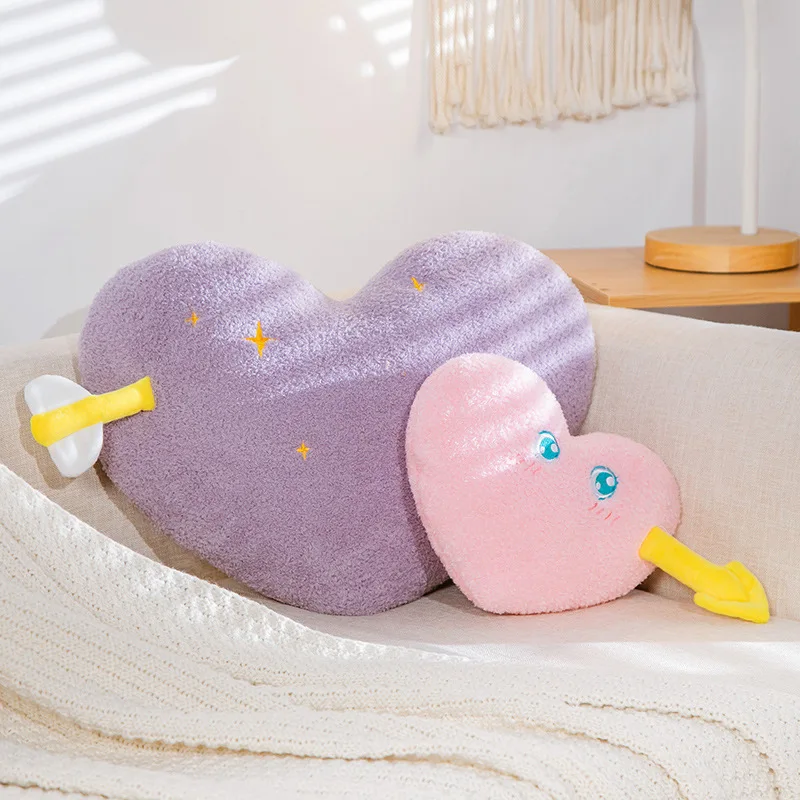 Wholesale Bedtime Toys Hearts Cute 2023 Kawaii Heart Stuffed Toy 60*37cm Valentine Gift Love Heart Pillow