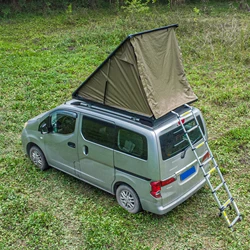 Foldable Awning Rooftop Tents Triangle Car Roof Top Tent Outdoor Waterproof Soft Vinyl Camping Hiking  for 1-2 Persons