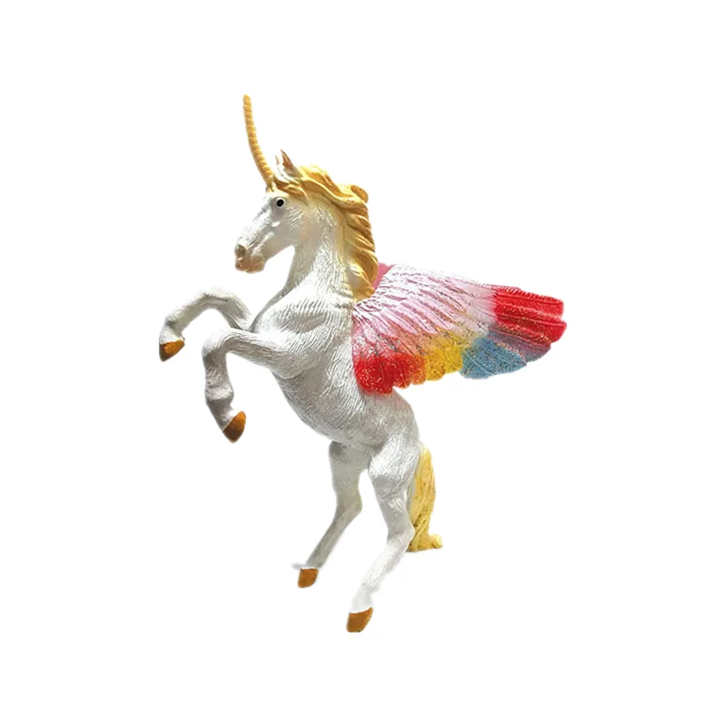 
2021 Factory Wholesale PVC Simulation Myth Elf Unicorns Statue Model Animal Toys Figurines 
