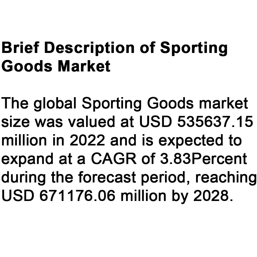 THE GLOBAL SPORTING GOODS MARKET IS EXPECTED TO REACH USD 671176.06 MILLION BY 2028.