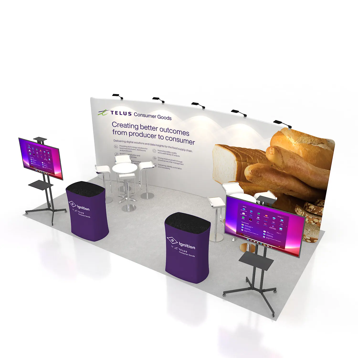 Trade Show Display Portable Stage Trade Show Booth Wedding Press Conference Backdrop Fabric Trade Show Wall