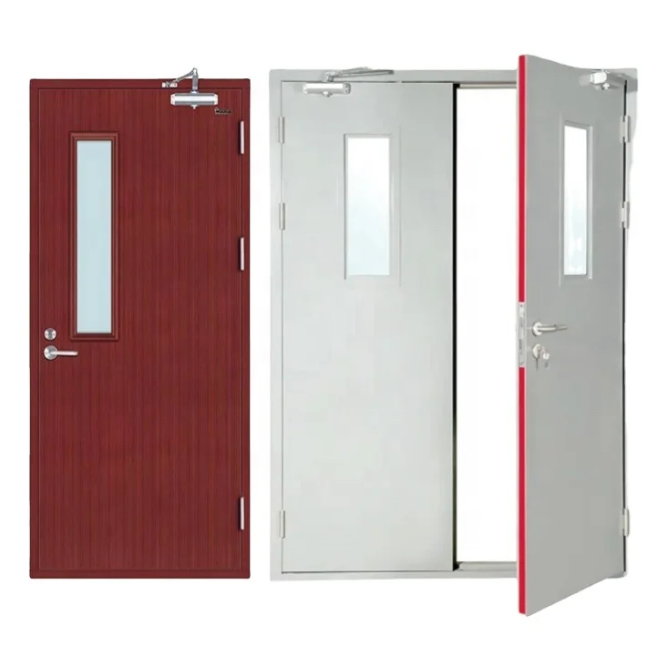 90mins fire rated steel s doors CE certificated,galvanized steel door stainless steel door
