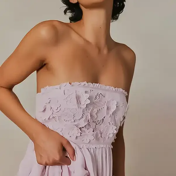 Clothing Manufacturers Custom Womens Casual Dress Ruffle Fashion Elegant Solid Color  Plus Size Long Dress