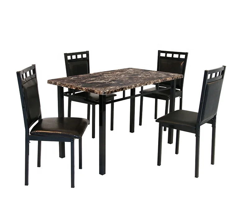 wholesales marble dining table set kitchen living room furniture table and cushion chair specific use DS-036/DS-038