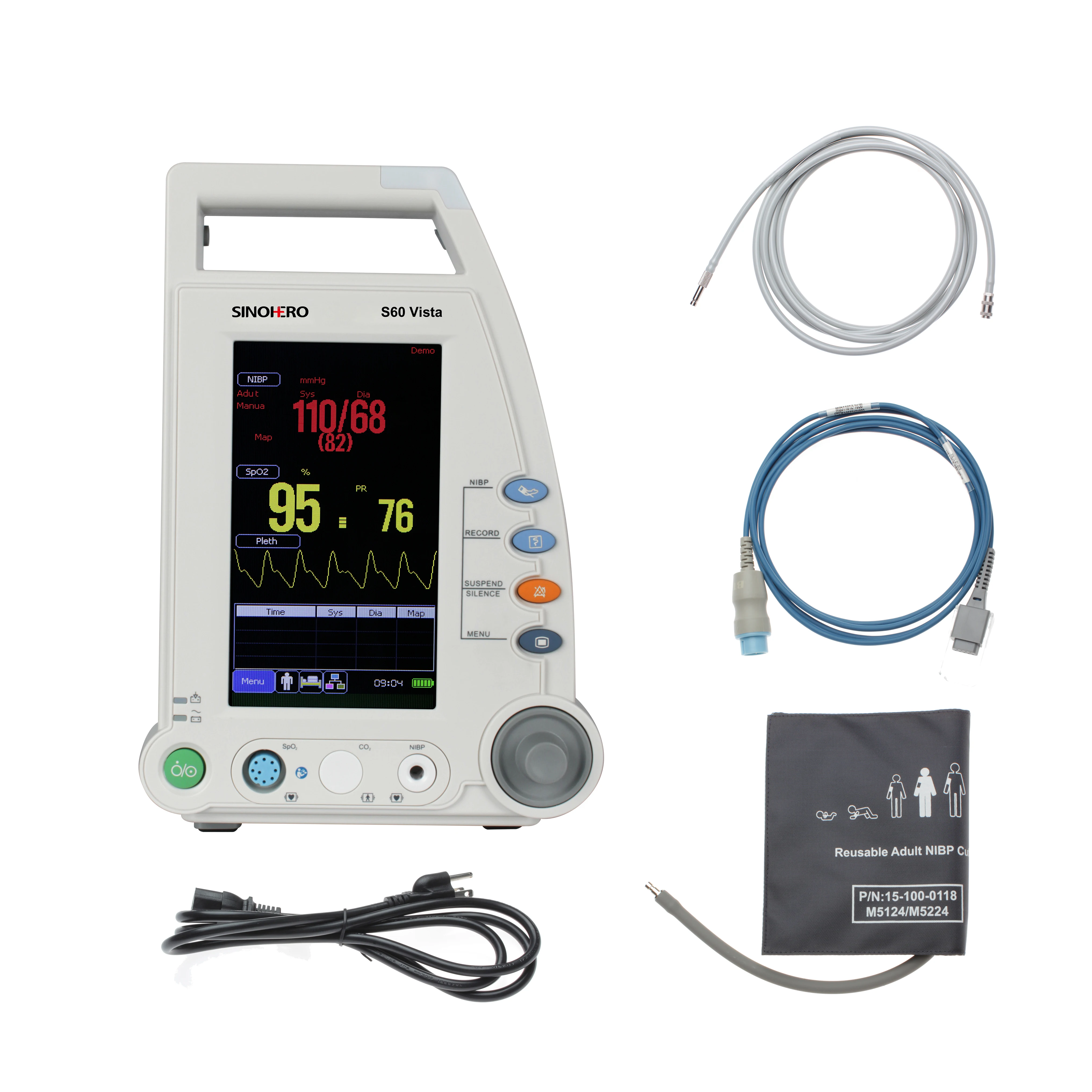 S60 Vista WiFi Monitoring Portable Patient Monitor Remote Vital Sign Monitor