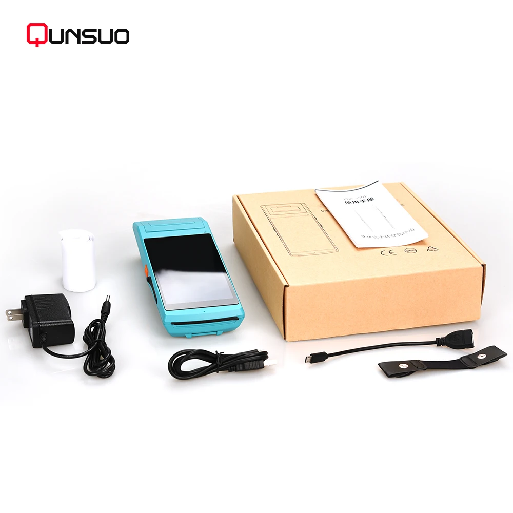 Industrial Rugged Touch Screen 3G 4G Network Wifi BT RFID Reader 1D 2D PDA Android Barcode Scanner With Printer