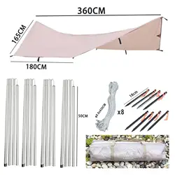 Camping Tent Tarps Waterproof Heavy Duty Waterproof Oxford Rain Tarp  Windproof Sun Shade Shelter for Backpacking Camping Travel