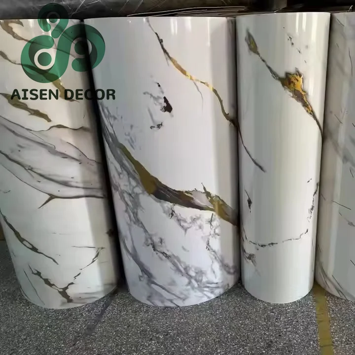 Oil Proof Waterproof Marble Wallpapers 3D Print Self-adhesive Wall Stickers For Kitchen Wall