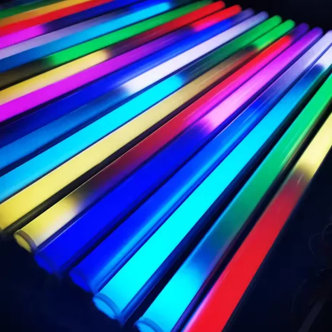 Высококачественные светодиодные трубки T8 RGB 4ft IC Driver PF0.5 люминесцентные лампы AC85-265V 1200 мм для украшения дома