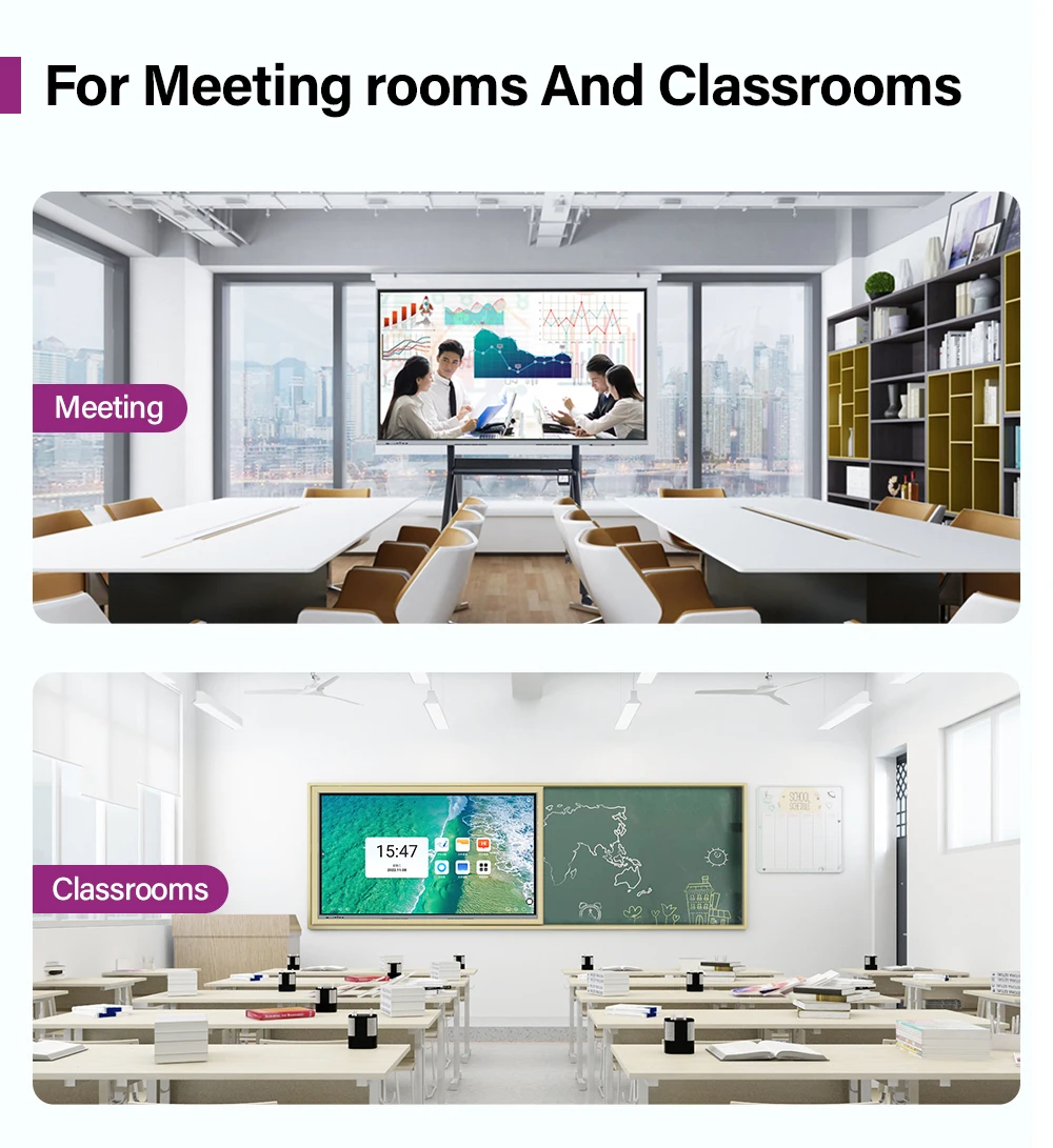 High-definition Interactive whiteboard 65 inch Touchscreen Electronic whiteboard Portable and Mobile Interactive flat panel