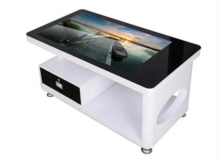 32/43/55 Inch Lcd Screen Advertising Player Multi Interactive 4K Waterproof Android/Windows Touch Screen Smart Coffee Table