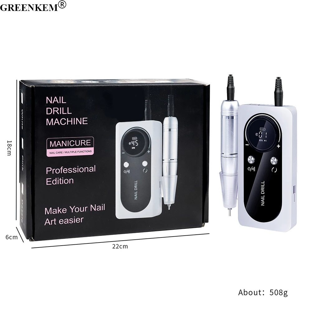 New professional cordless rechargeable portable electric nail drill 45000RPM machine tools Nail Drill Machine