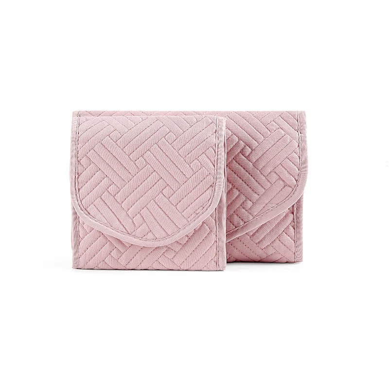 RTS Travel Jewellery Organiser Foldable Jewelry Storage Roll For Journey Rings Necklaces Bracelets Earrings