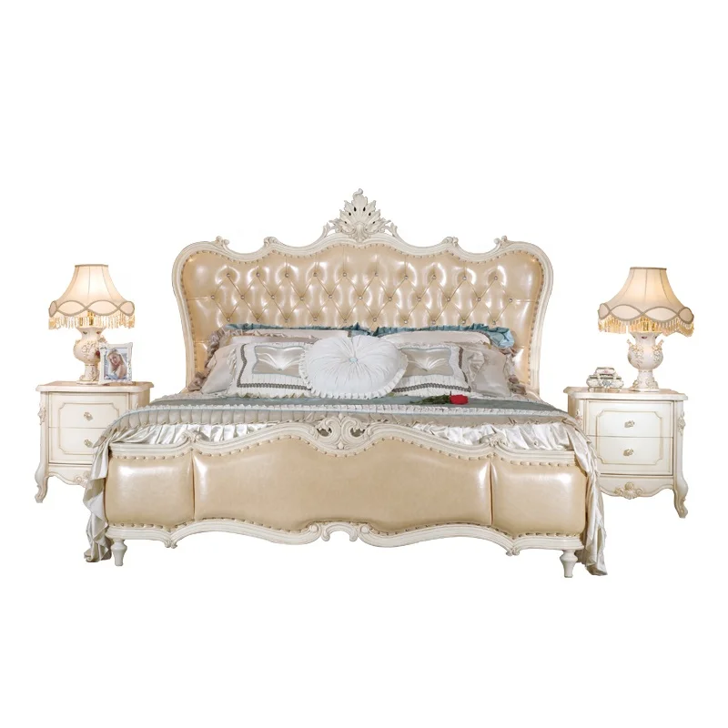 Корона твердой древесины Золото и коричневый кожаный каркас