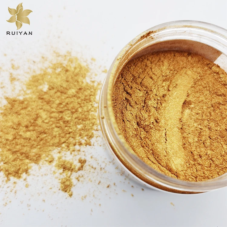 Professional factory made golden color widely used pearl pigment powder for car paints
