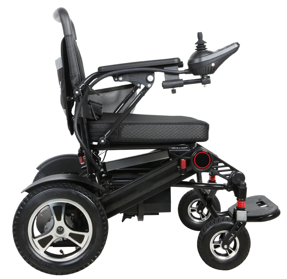 Factory Cheap Supply Super Lightweight Powerful Brush Wheelchair Automatic Folding Electric Wheelchair With Remote Control