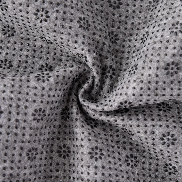 Factory price gray polyester 180g MOQ 1 meters non-woven non-slip fabric for sofa cover
