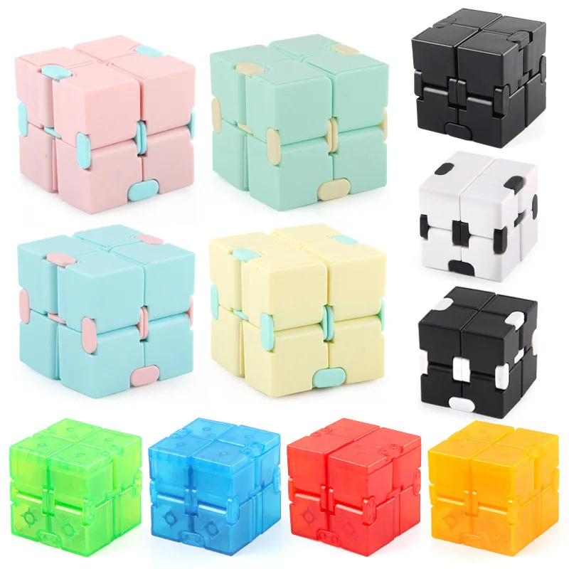 Macaron color party favor kill time magic puzzle flip cube stress relief infinity cube fidget toy for kids and adults
