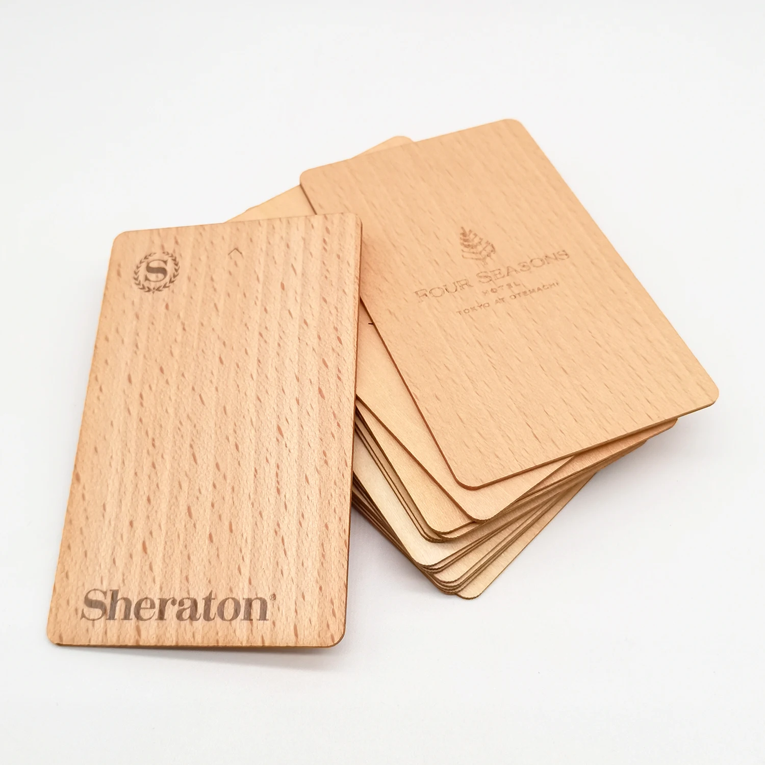 Smart NFC RFID Card Laser Engraved Eco Friendly Wooden Card