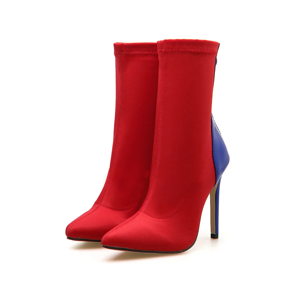 
LFZ-69 2019 New Fashion Elastic Stretch Women Stilettos High Heels Shoes Sexy Stilettos Boots 