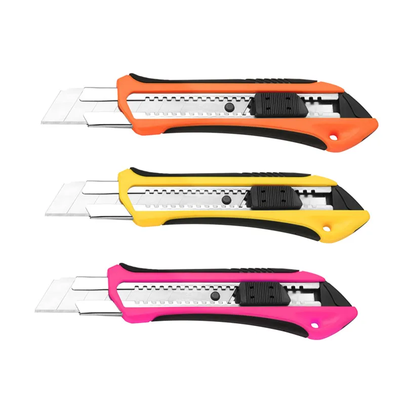Cheap ABS plastic sliding blade snap off utility safety box cutter knife