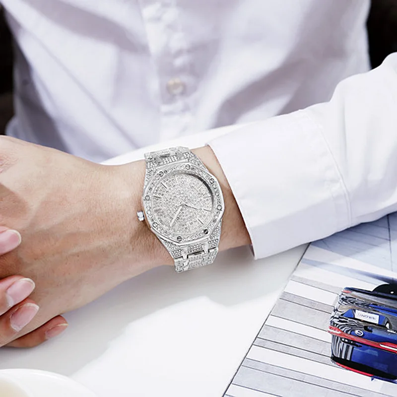 Hot Selling Relojes Para Hombres Quartz Watches Montre Relojes Hombr Al Por mayor UhrJam Tangan Mens Watches Ice out watch