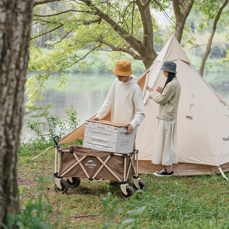 Naturehike TC03 outdoor foldable cart high quality camping trolley wagon