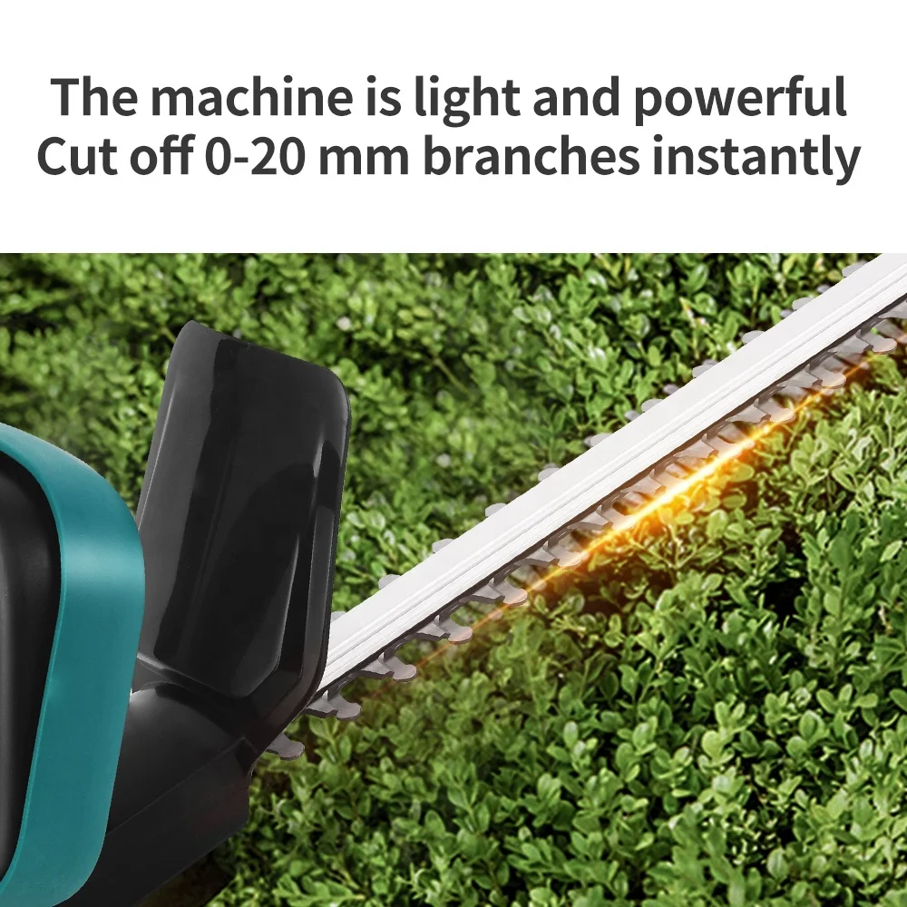 21V Rechargeable Cordless Lithium Battery Hedge Shears Trimmer Brushless Garden Pruning Tool Shrubs Trimmer
