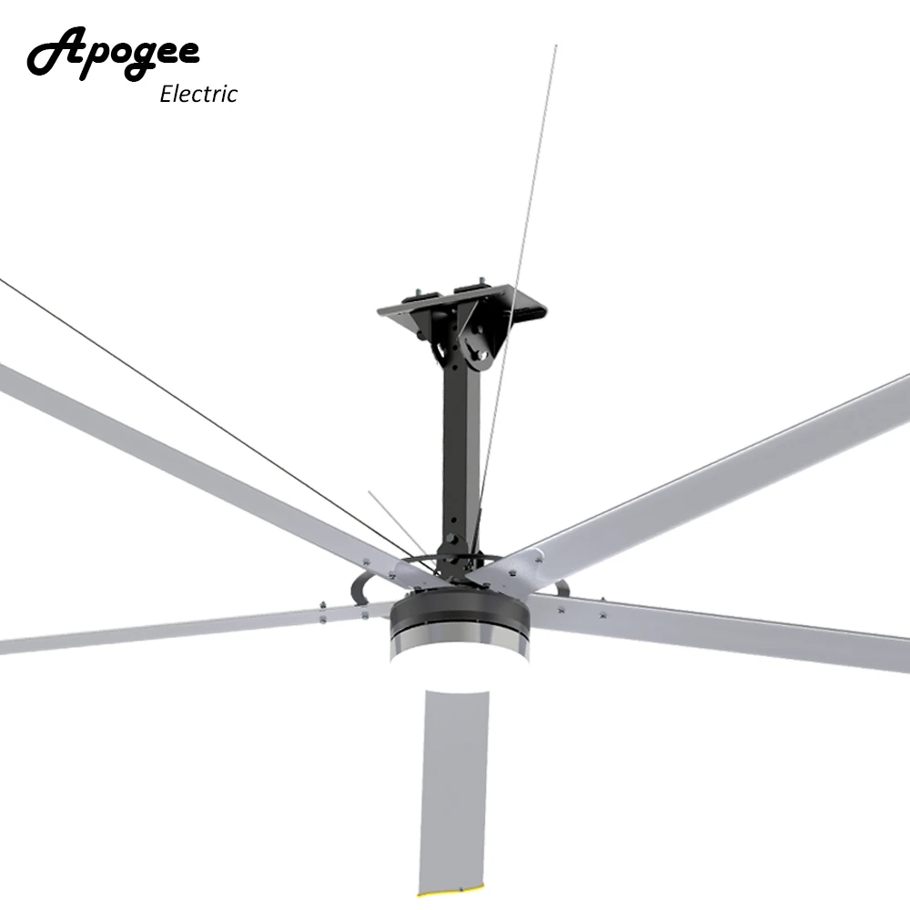 16ft 4.8m HVLS Air Cooler Industrial Large Ceiling Fan with light