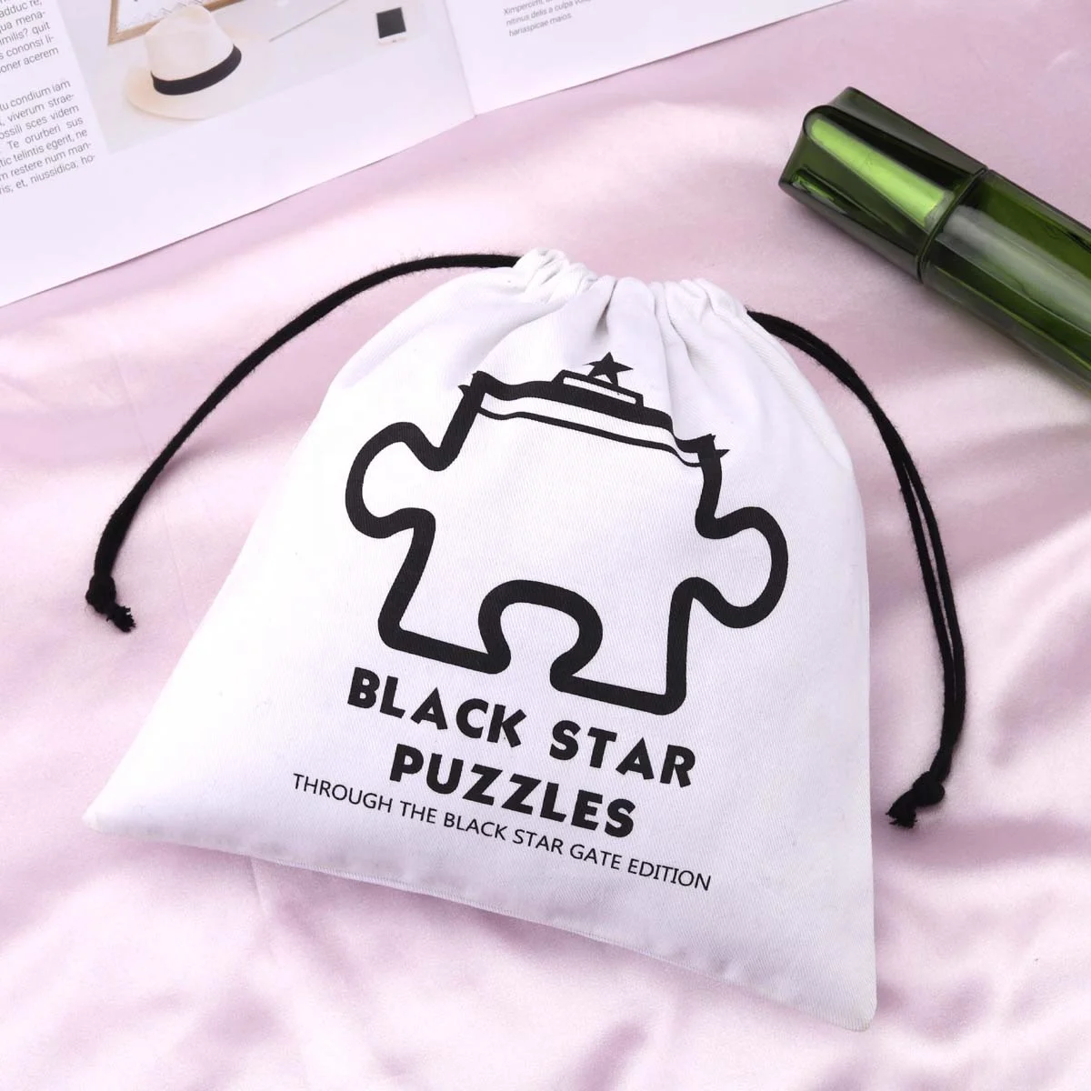 High End Cotton Twill Drawstring Shoe Hat Clothing Storage Bag Custom Logo Printing Twill Cotton Shopping Bag