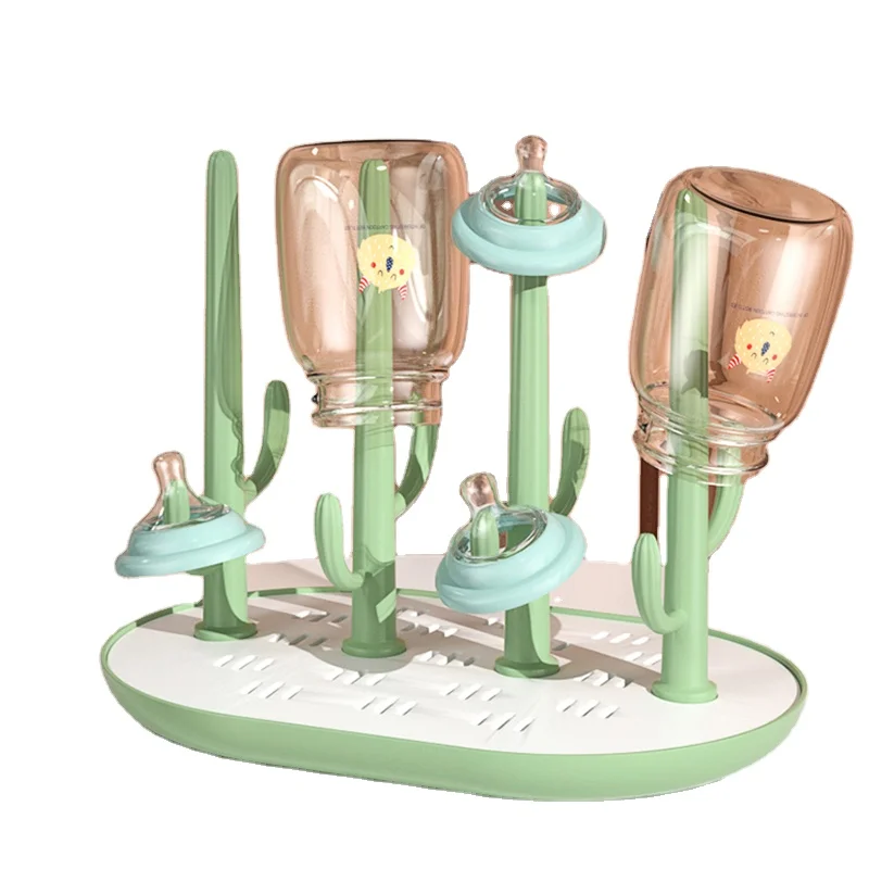 New Arrival Baby Bottle Drying Rack With Base Space Saving Plastic Baby Bottle Dryer Holder For Bottles Cups