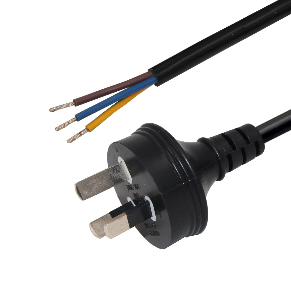  Australian 3 pin power plug cord to open wires 3x1.5mm2 SAA cable