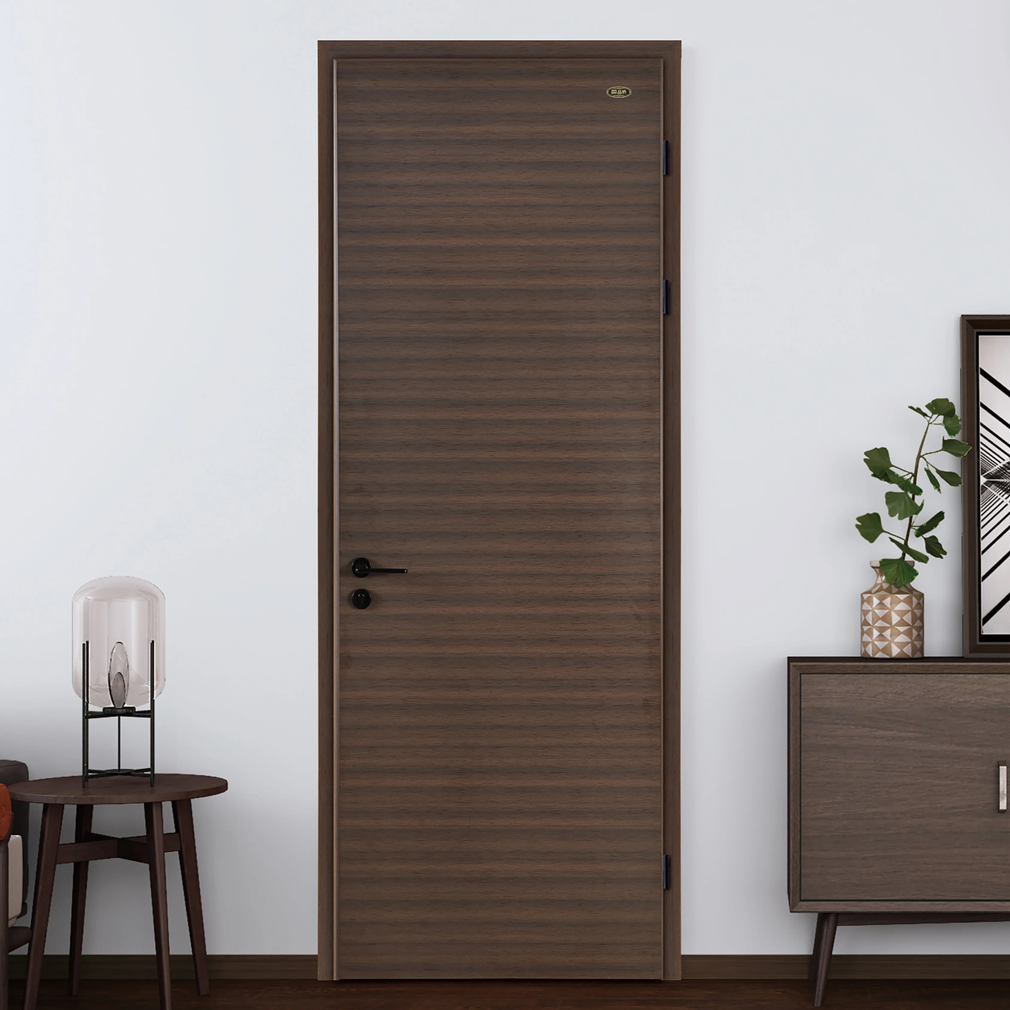 Modern Single Wooden Interior Bedroom Doors Solid Wood Simple Design for Hotels-for German T-Doors