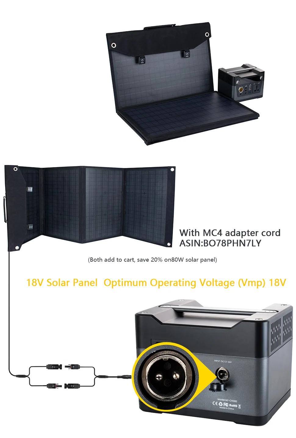 
Complete set 230v solar system300w off grid solar power system home 280wh portable solar power station 