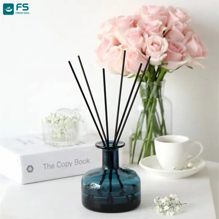 handmade glass Jadore charming fragrance glamour reed diffuser fiber wick home decoration