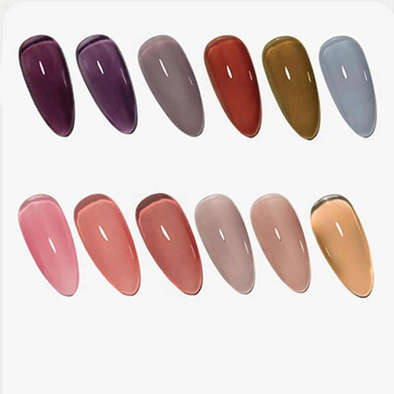 Wholesale Breathable Multicolor Nail Gel Bulk Color Ice Through Nail Gel Nail Polish Base