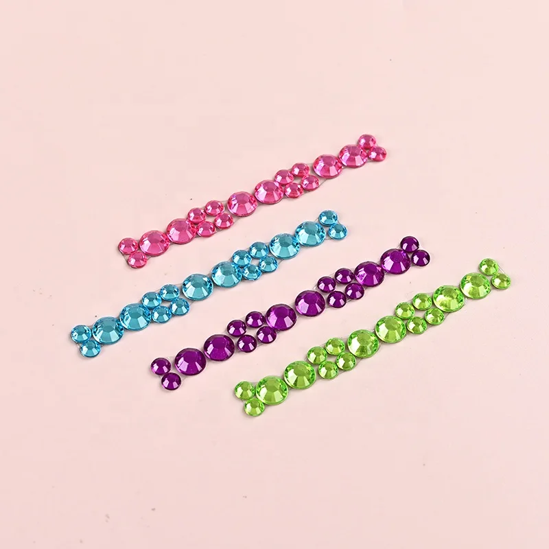 Custom High quality Diamond Sticker Earrings 3D Gems Girls Self-Adhesive Glitter Craft Crystal Stickers
