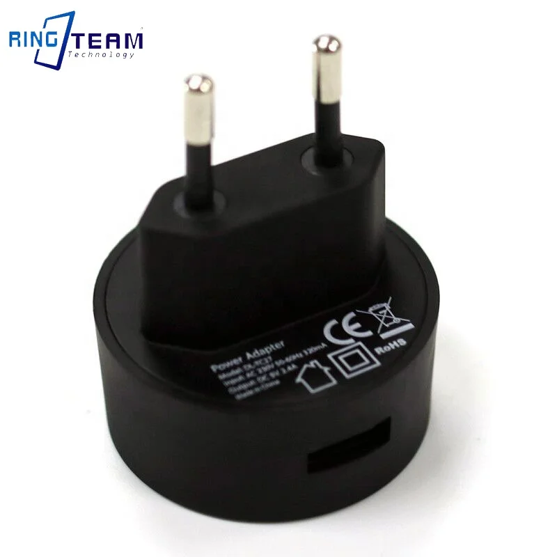 Round Head 5V2.4A EU European Standard USB Wall Charger for Mobile Phones Cameras Tablets and Other