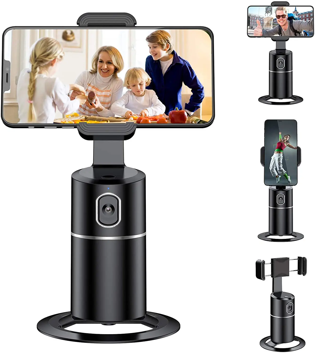 Auto Tracking Phone Holder 360 Degrees Rotation Face Body Track Mount,Tracking Tripod For Vlog Shooting Live Streaming
