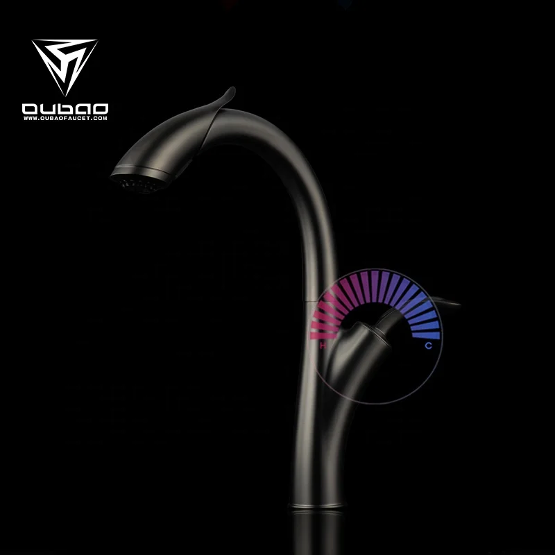 UPC NSF 61 9 Gunmetal Kitchen Water Faucet Single Handle Pull Down Kitchen Faucet For Kitchen Sink