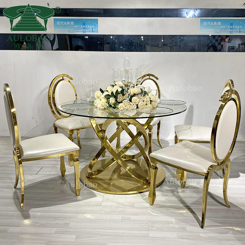 Роскошный свадебный стол для невесты из закаленного стекла с основанием нержавеющей стали