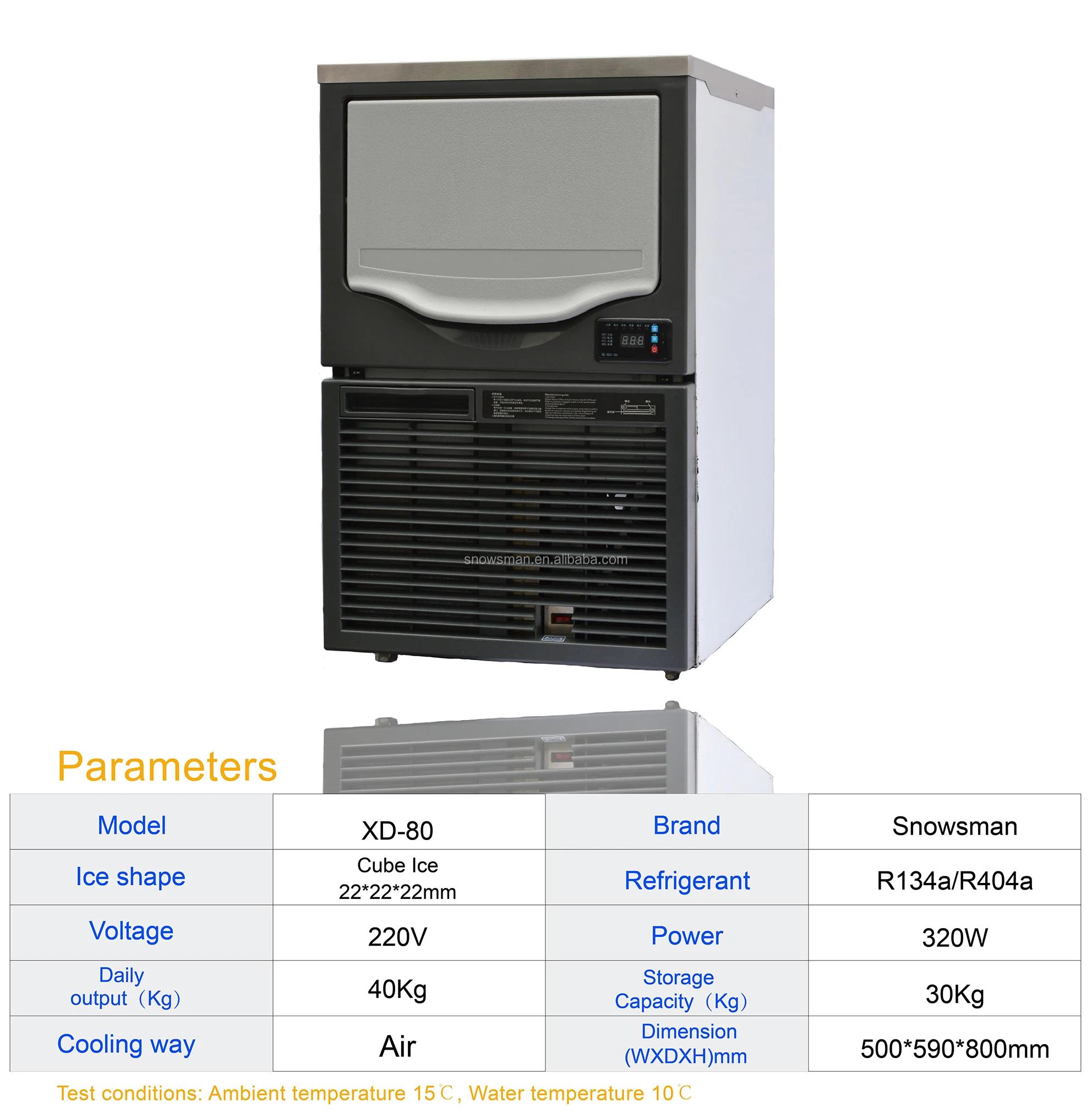 China manufacturer 36kg ice maker dispenser water dispenser ice maker