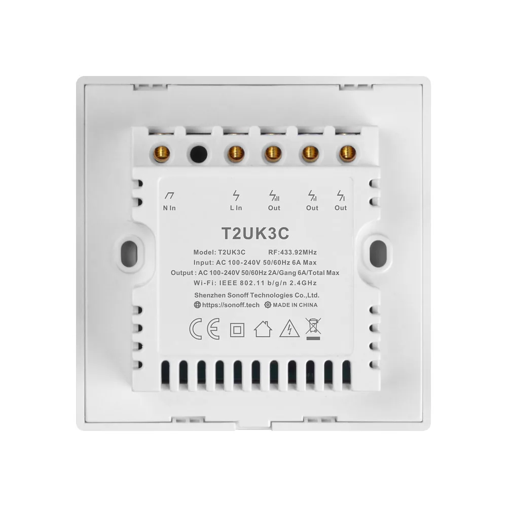 SONOFF T2UK 3C TX 3 Gang Wi-Fi Сенсорная панель R emote настенное управление через приложение таймерный выключатель