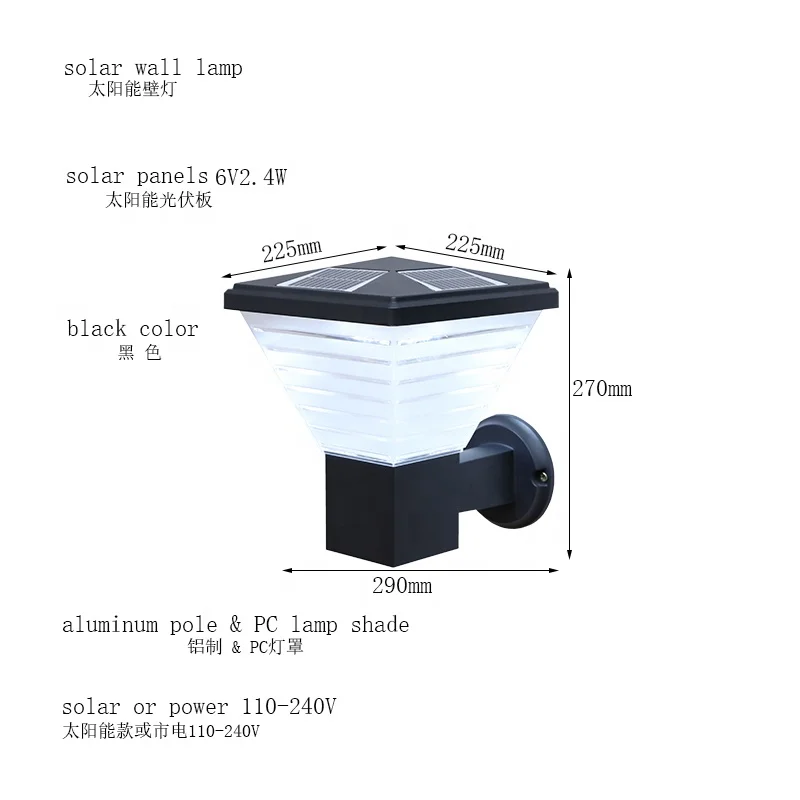 
Outdoor Solar Powered Garden Lamp Waterproof Motion Sensor Solar Wall Garden Lights parts and finish goods 