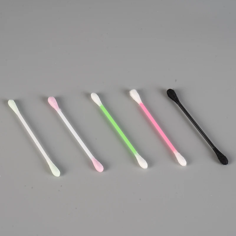280pcs cotton Buds plastic colourful stick Cleaning Ear Cotton Swabs in square pp box