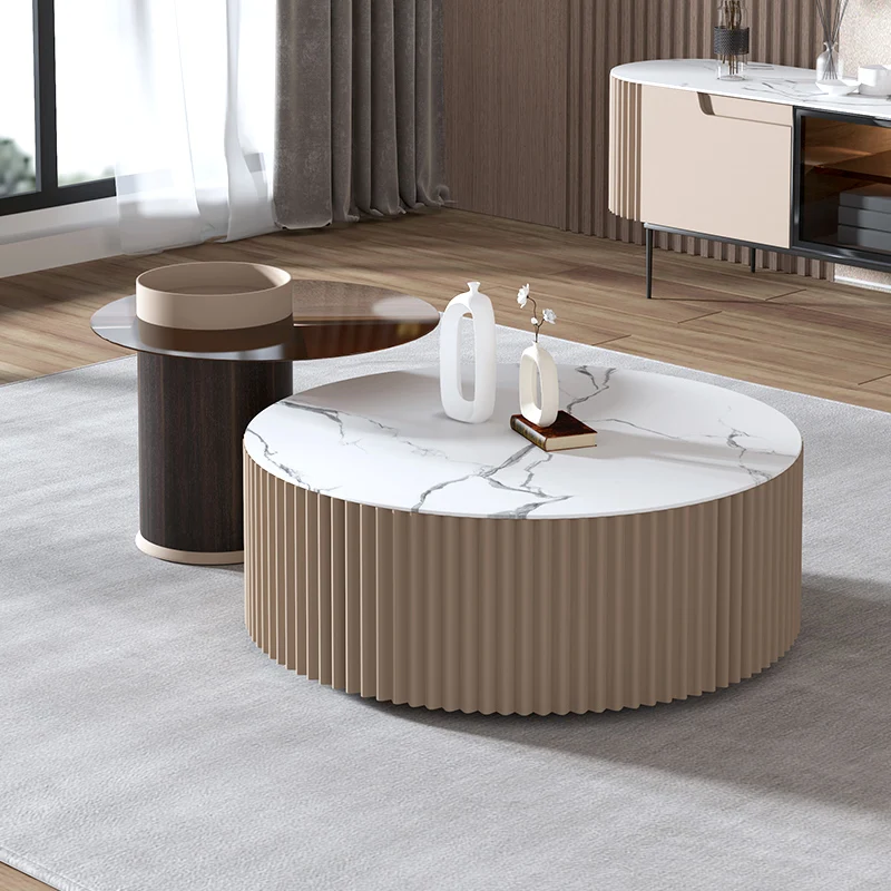 High Quality Ceramic Modern Luxury Small Round Cafe Table Shape Marble Table Tea Coffee Tables