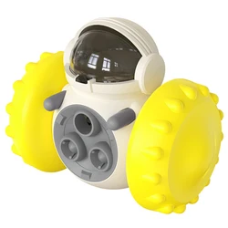 2022 New Amazon Top Seller Smart Robot Tumbler Moving Car Wheel Dog Cat Slow Feeder Teaser Toys