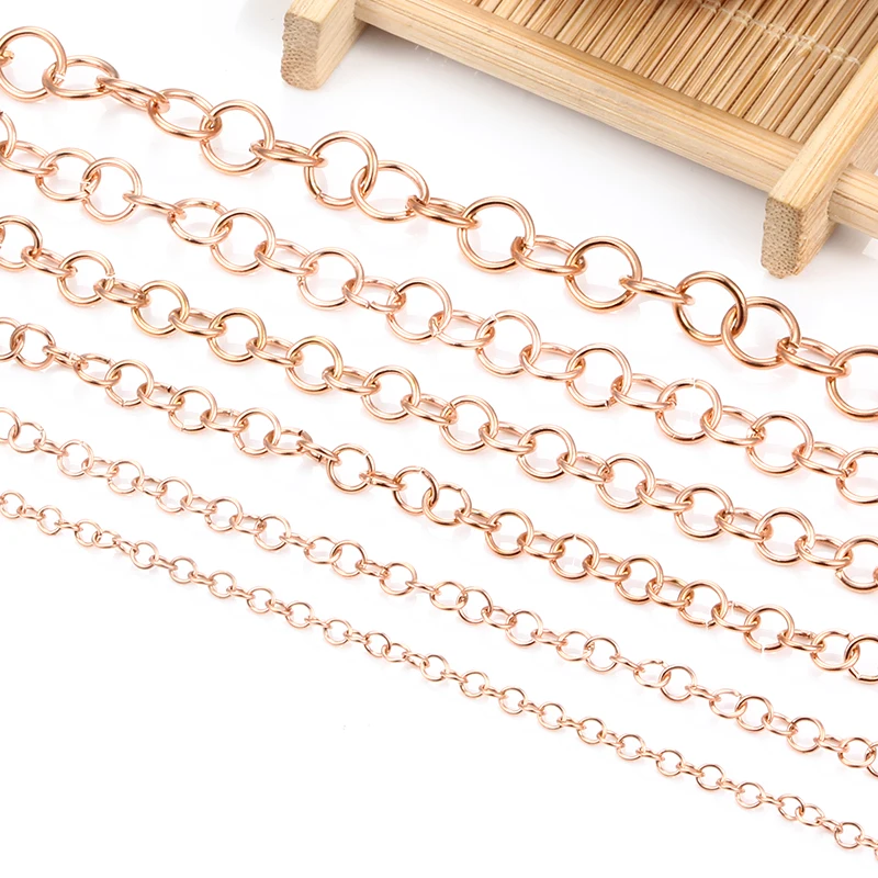 200pcs/lot Rose Gold Stainless Steel Open Jump Rings Split Rings Connectors For DIY Jewelry Findings Making