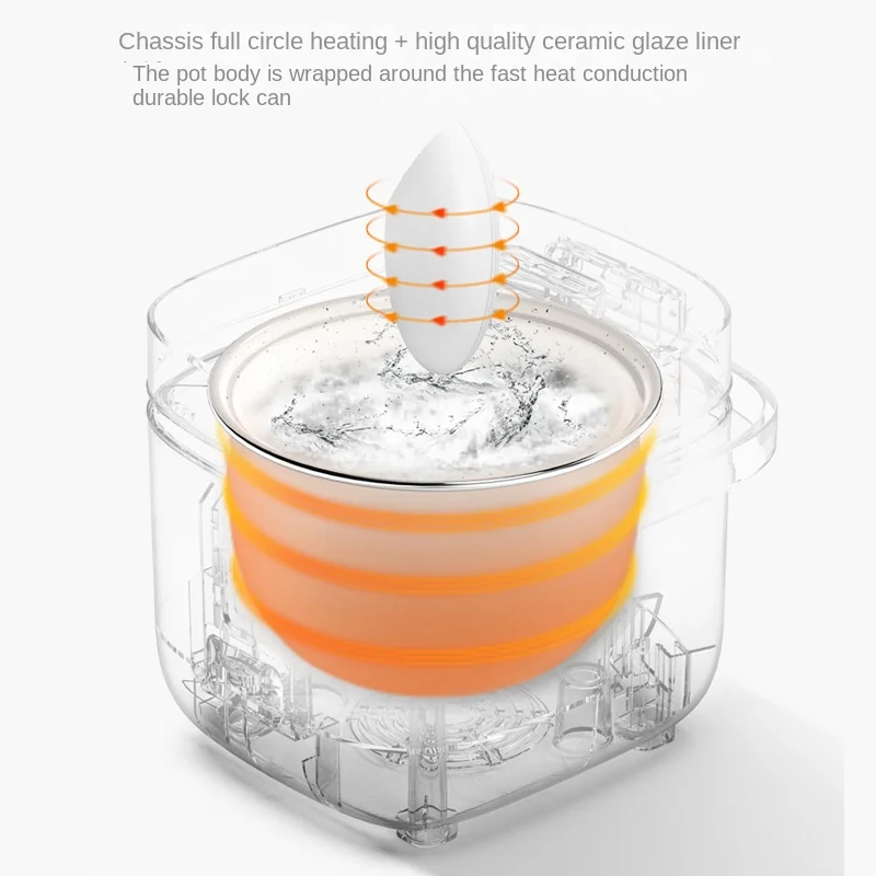 Digital Smart Mini Electric Portable 1.2L Rice Cooker Steamer Microcomputer 2.8L Square Cylinder Plastic Measuring Cup Paddle