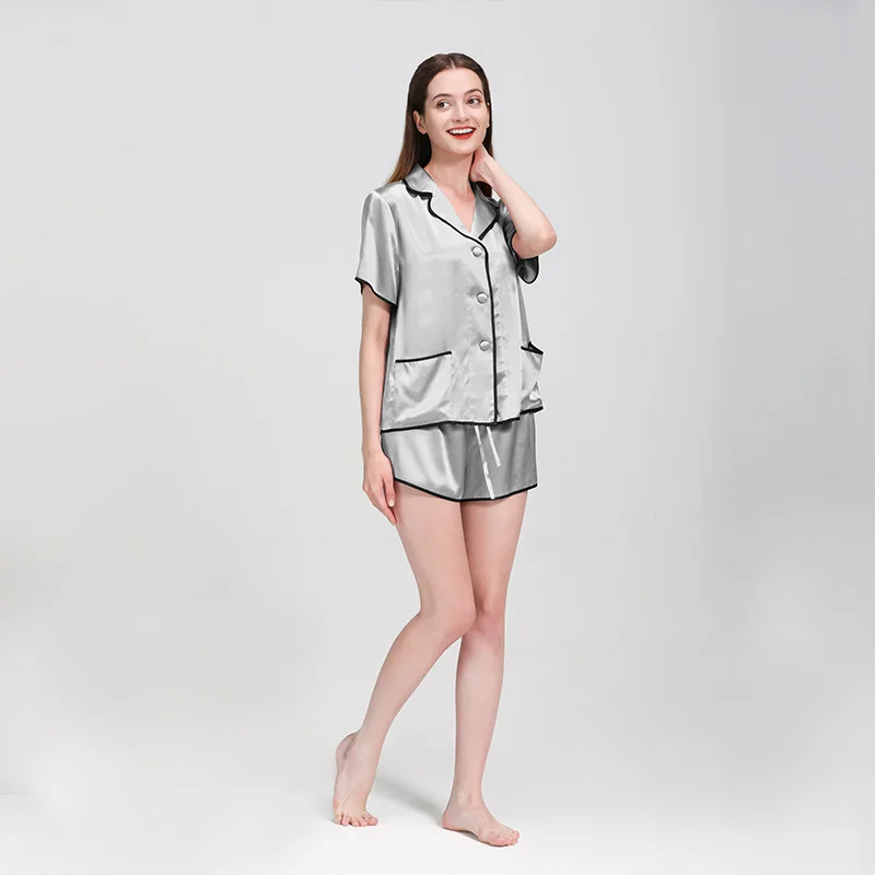 Пижамный комплект OEKO TEX 16/19/22 momme 100% из шелка тутового шелкопряда